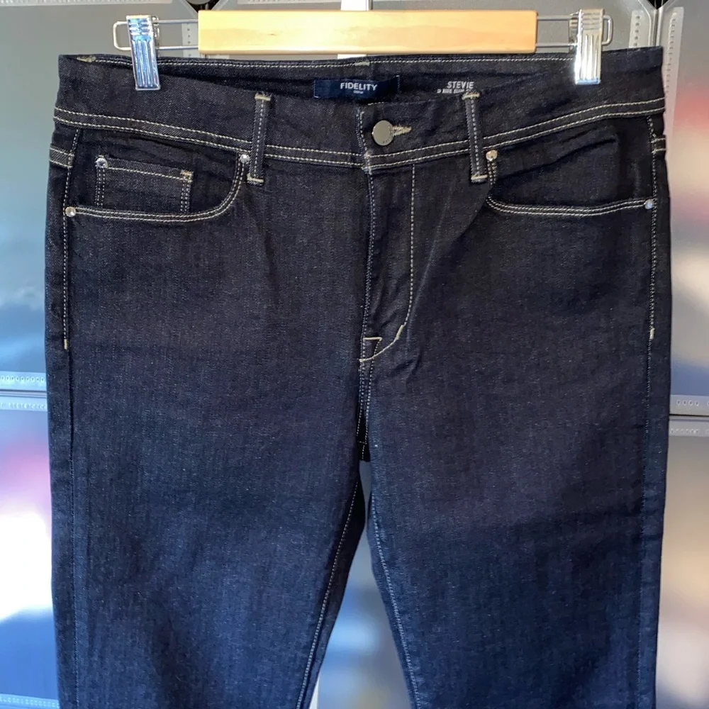 Fidelity Denim Stevie Mid Rise Slim Straight Westgate Wash Jeans Women’s Size 31 - Picture 3 of 9